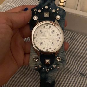 NEW denim guess watch
